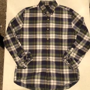 J. Crew Oxford Plaid Button Down Casual Flannel